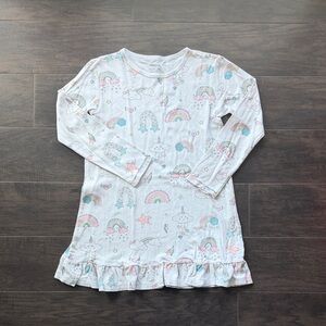 Whimsical Unicorn and Rainbow Nightgown for Kids